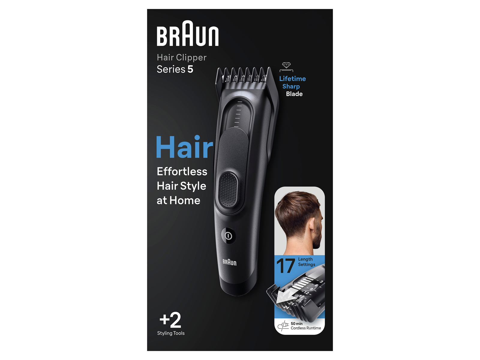 Braun Haartrimmer HC5330 Matte Black Braun Haartrimmer HC5330 Matte Black
